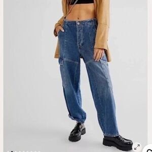 Free People We The Free All Star Cargo Pull On Jeans